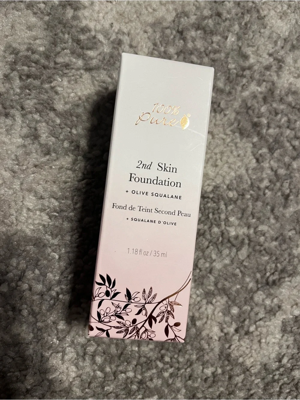 100% pure 2nd skin foundation SHADE 1 Non Toxic Clean Beauty Full Coverage